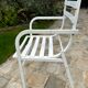 Paire de fauteuils de jardin en aluminium laqué blanc  -  HUGONET