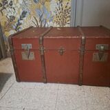 Malle de voyage ancienne vintage datant des années 1920/1940
