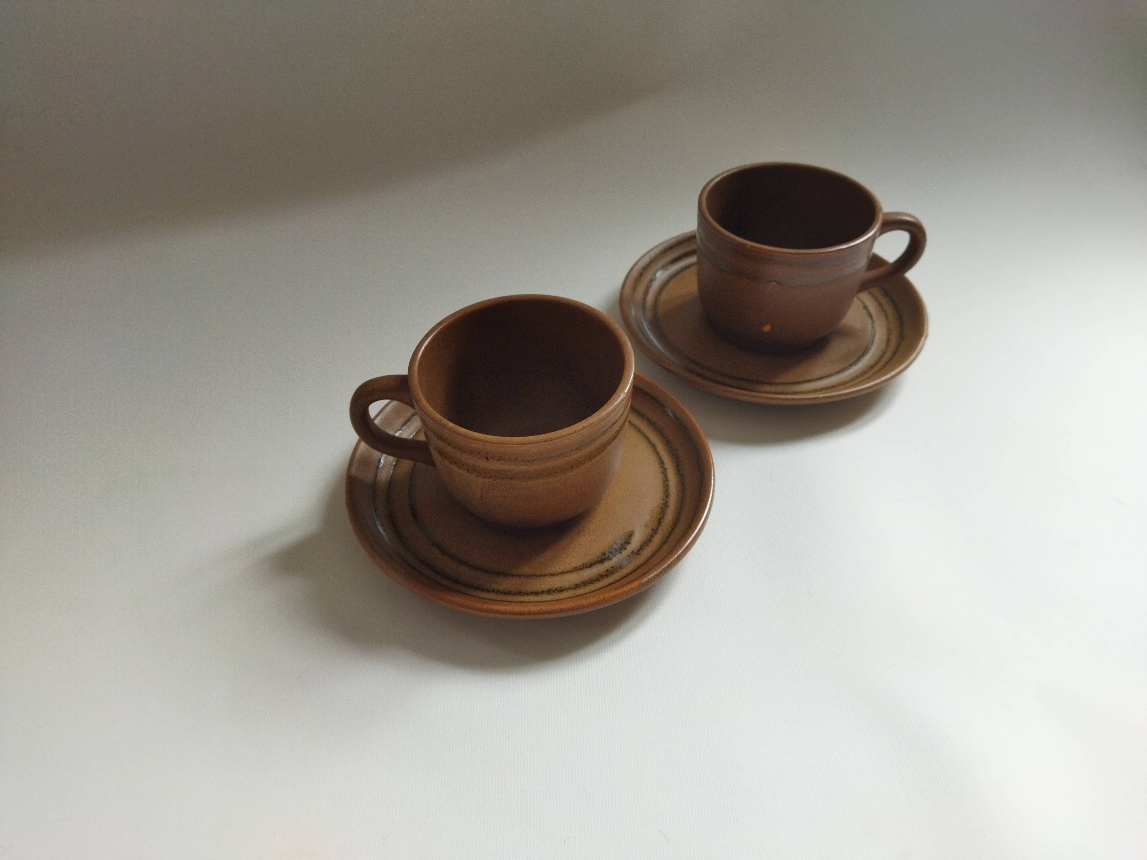 Sarreguemines "Savoie" coffee cups