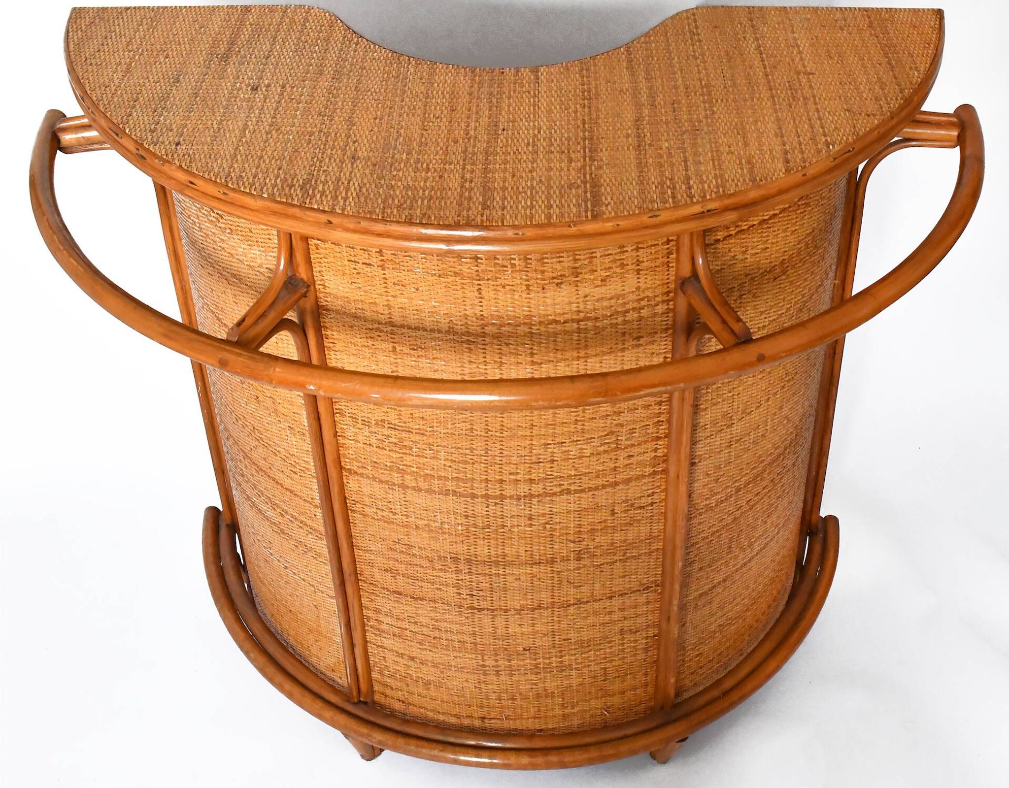 Vintage bar furniture with these two rattan stools from the 1960s/70s