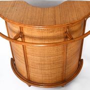 Vintage bar furniture with these two rattan stools from the 1960s/70s