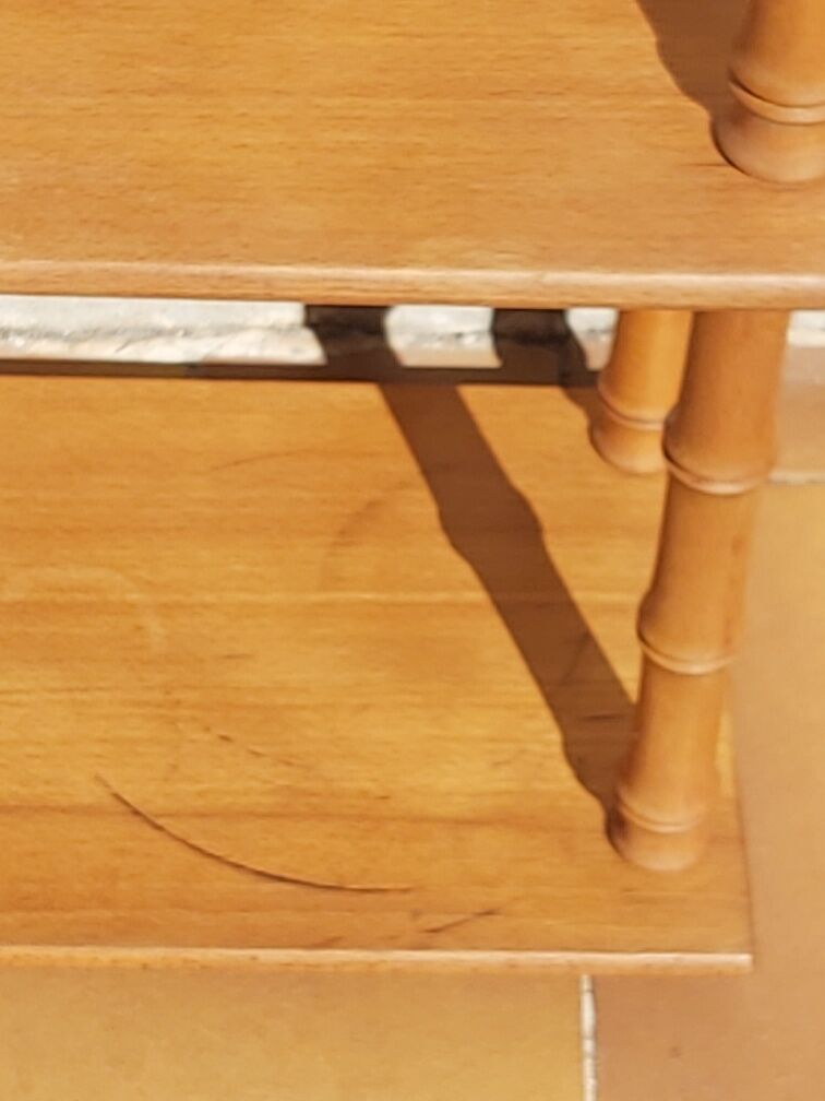 Vintage bamboo wood shelf