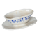 Vintage blue and white earthenware sauceboat – Boch La Louvière