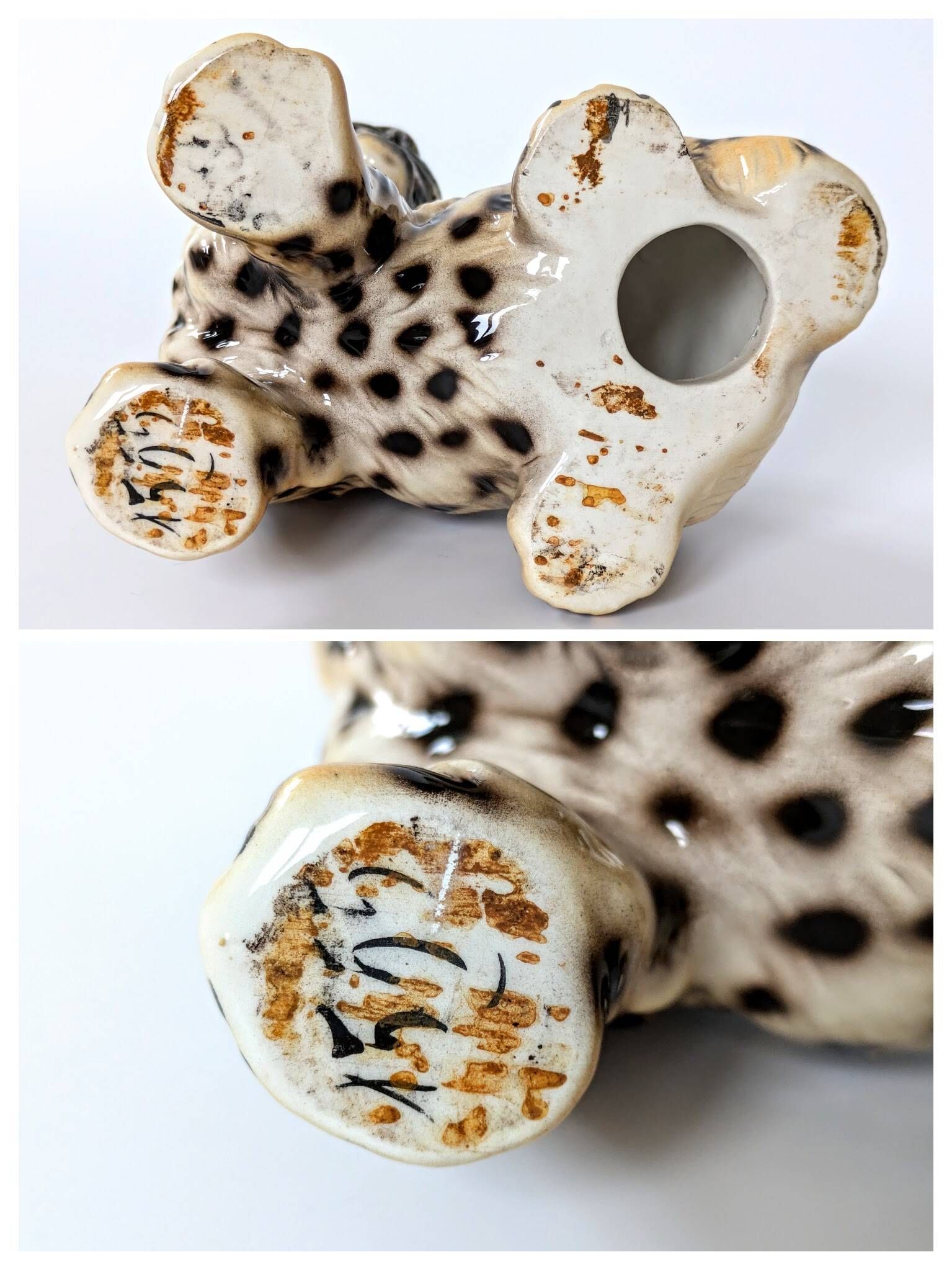Porcelain Leopard Figurine | Ronzan Italy | 1960s