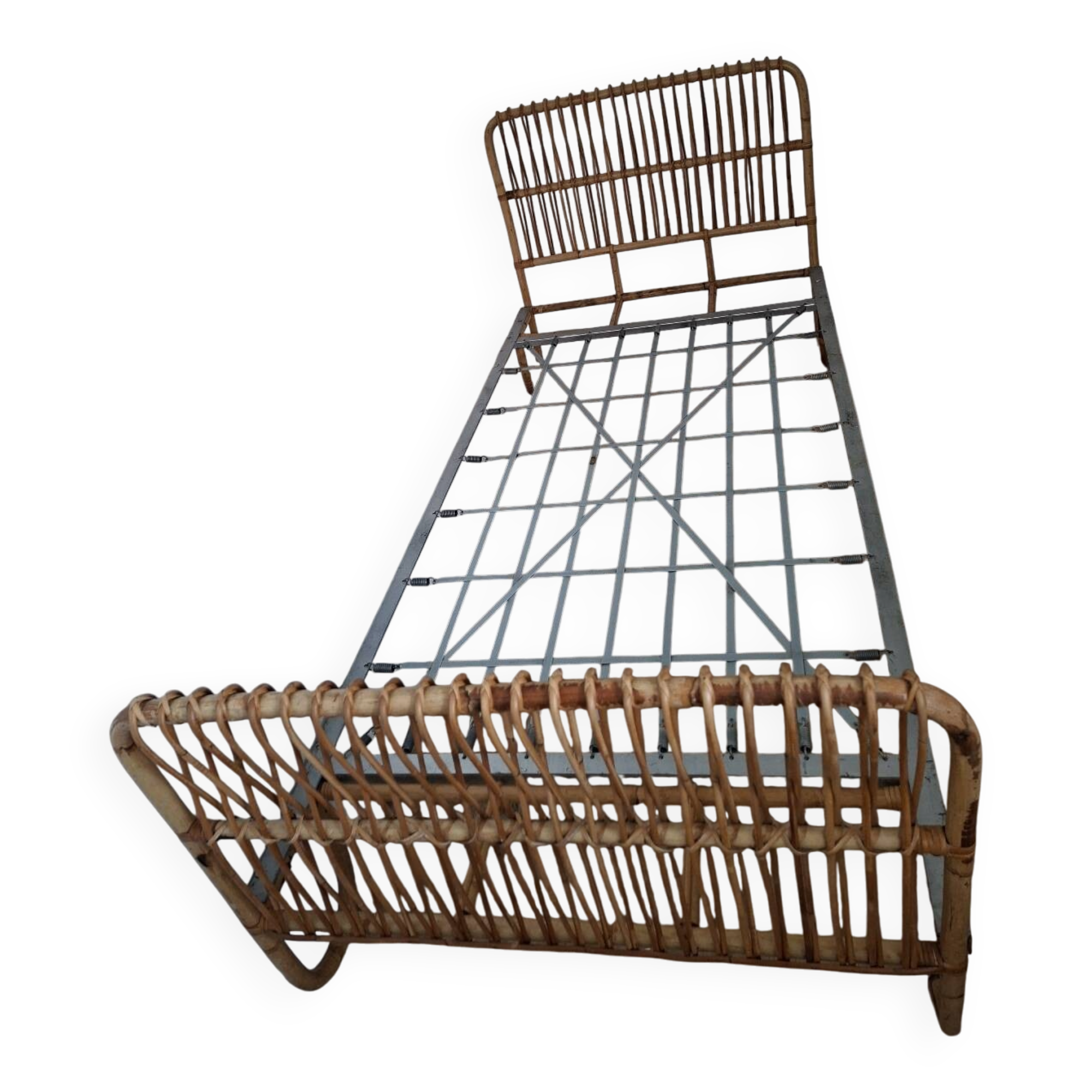 Vintage rattan bed