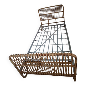 Lit en rotin vintage