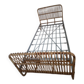 Vintage rattan bed