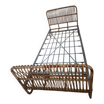 Vintage rattan bed