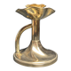 Brass candlestick in a fluted shape from the early 20th century.