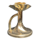 Brass candlestick in a fluted shape from the early 20th century.