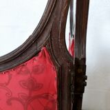 Screen carved wood glass beveled