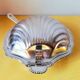 Shell butter dish and stainless steel knife