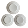 Set of large round white earthenware dishes from Creil and Montereau, 19th century