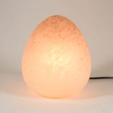 Lampe à oeufs en verre violet clair millésime 80's
