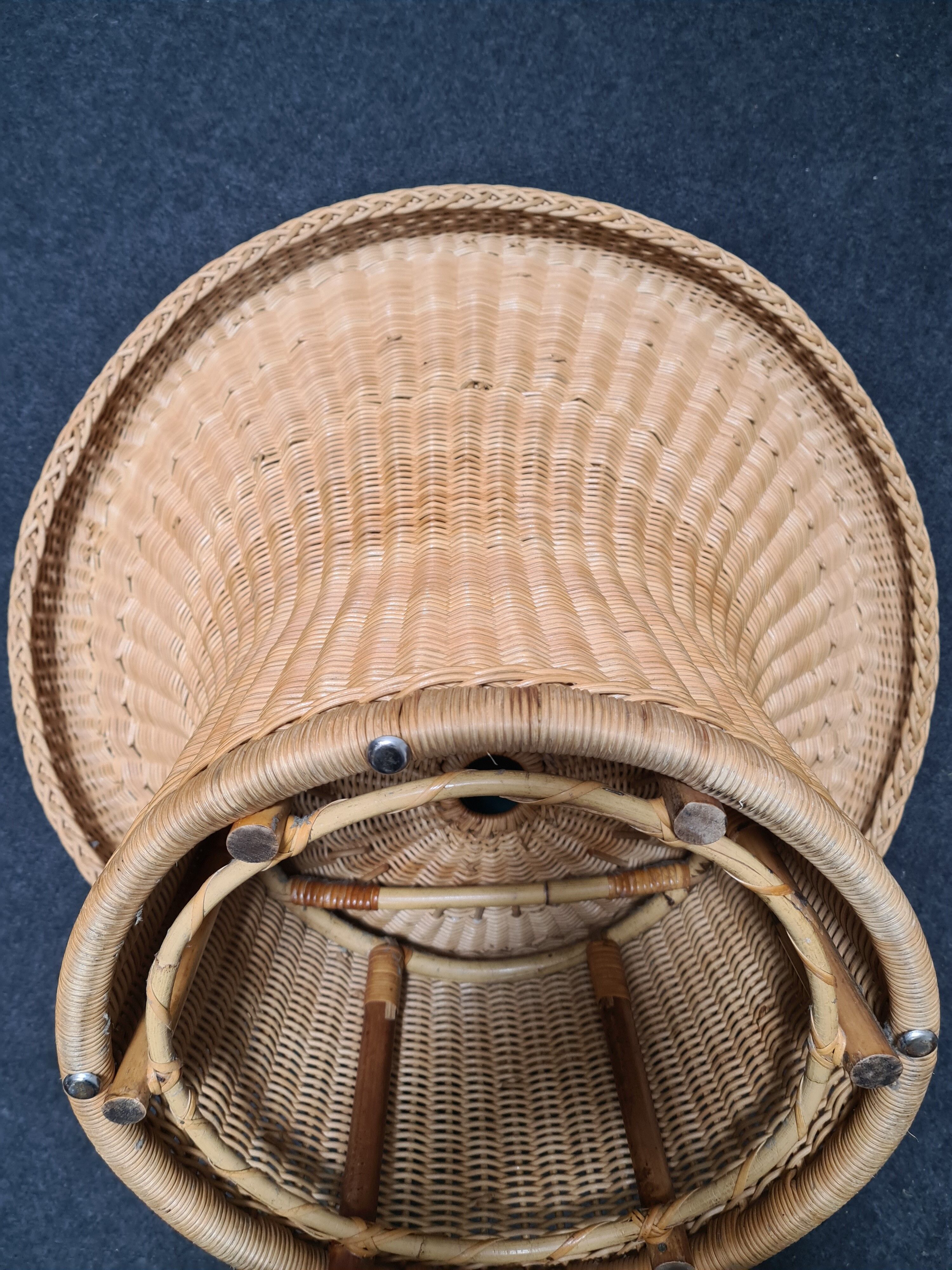 Vintage Egon Eiermann wicker chair model E 10