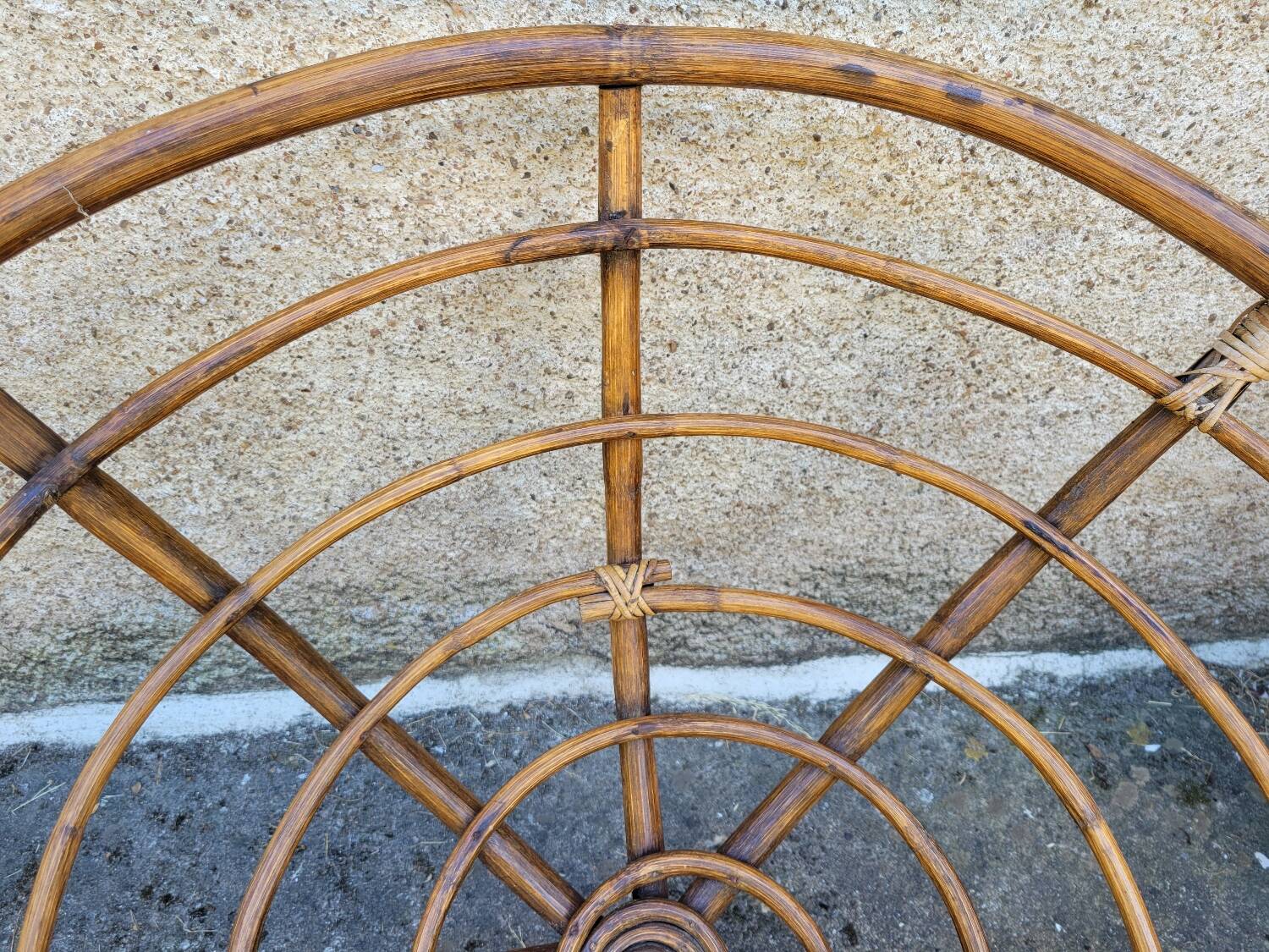 Pair of rattan armchairs or love seats from the 70s