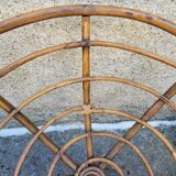 Paire de fauteuils en rotin  ou loveuses années 70