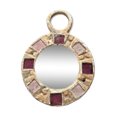 Miroir vintage plomb doré et verre –  Irena Jaworska