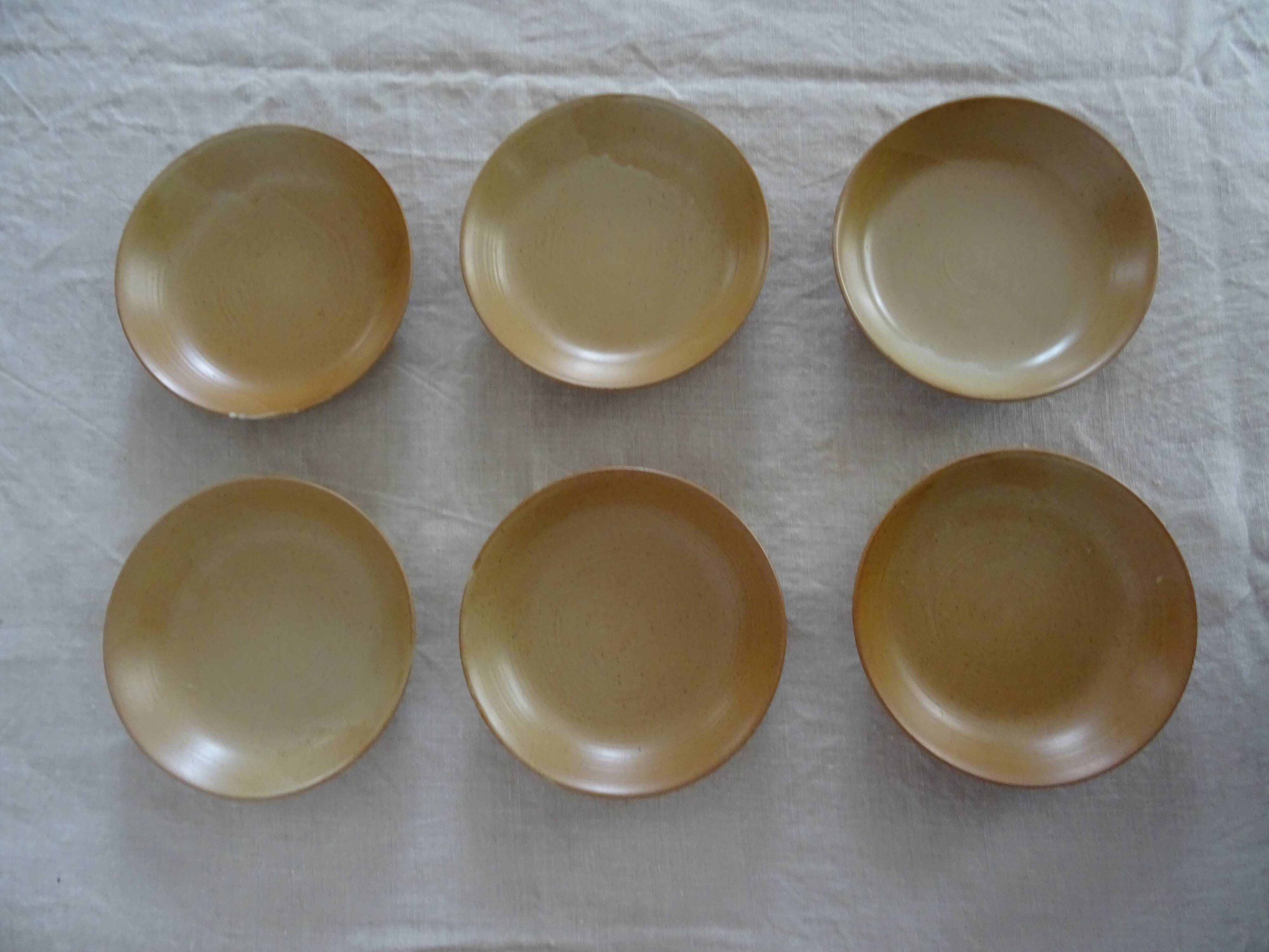 6 hollow plates cap Grès Village CNP France