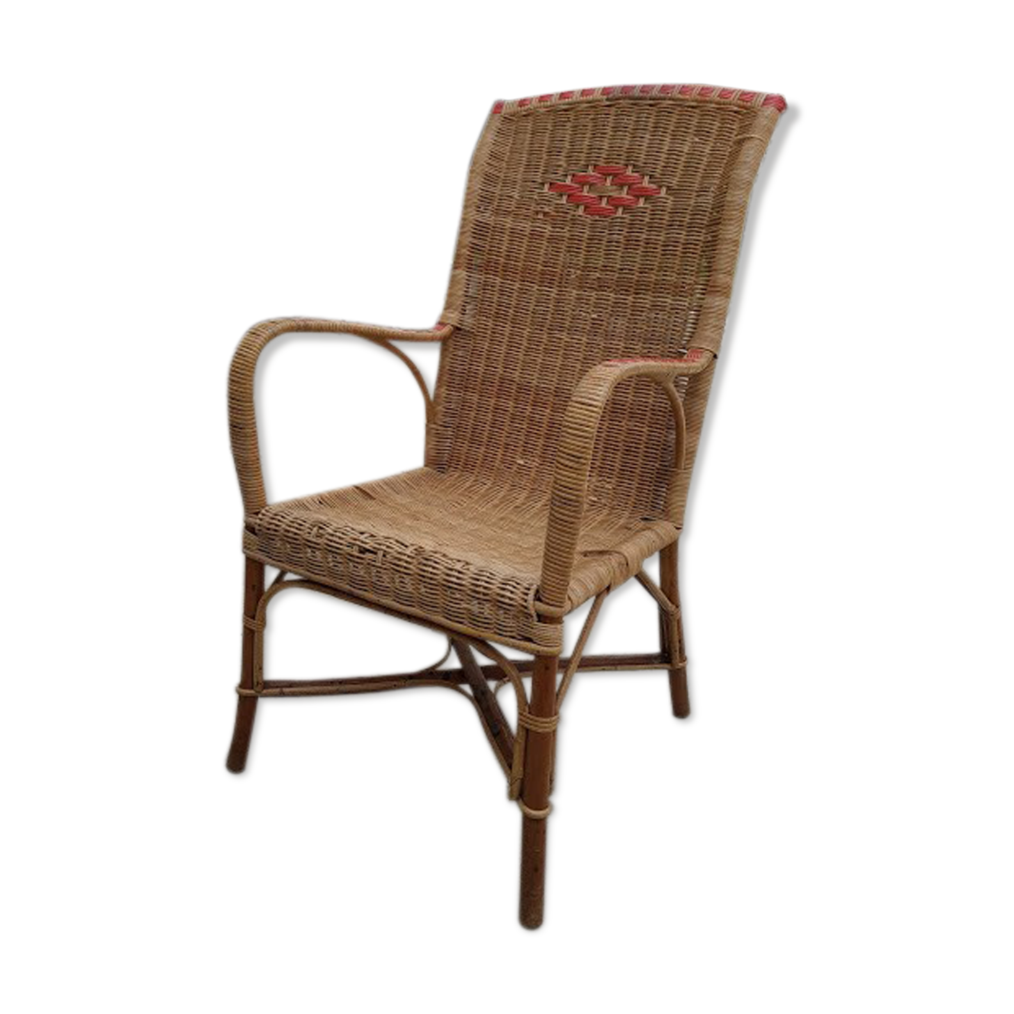 Vintage rattan armchair