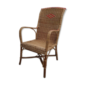 Vintage rattan armchair