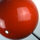 Lampe sur pied articulée italie en métal laqué orange et chromé