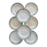 8 assiettes en terre de fer Saint Amand et Hamage modèle Wilbur