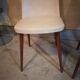 Lot of 2 chairs Scandinavian style 1960 50 Skai marble cream
