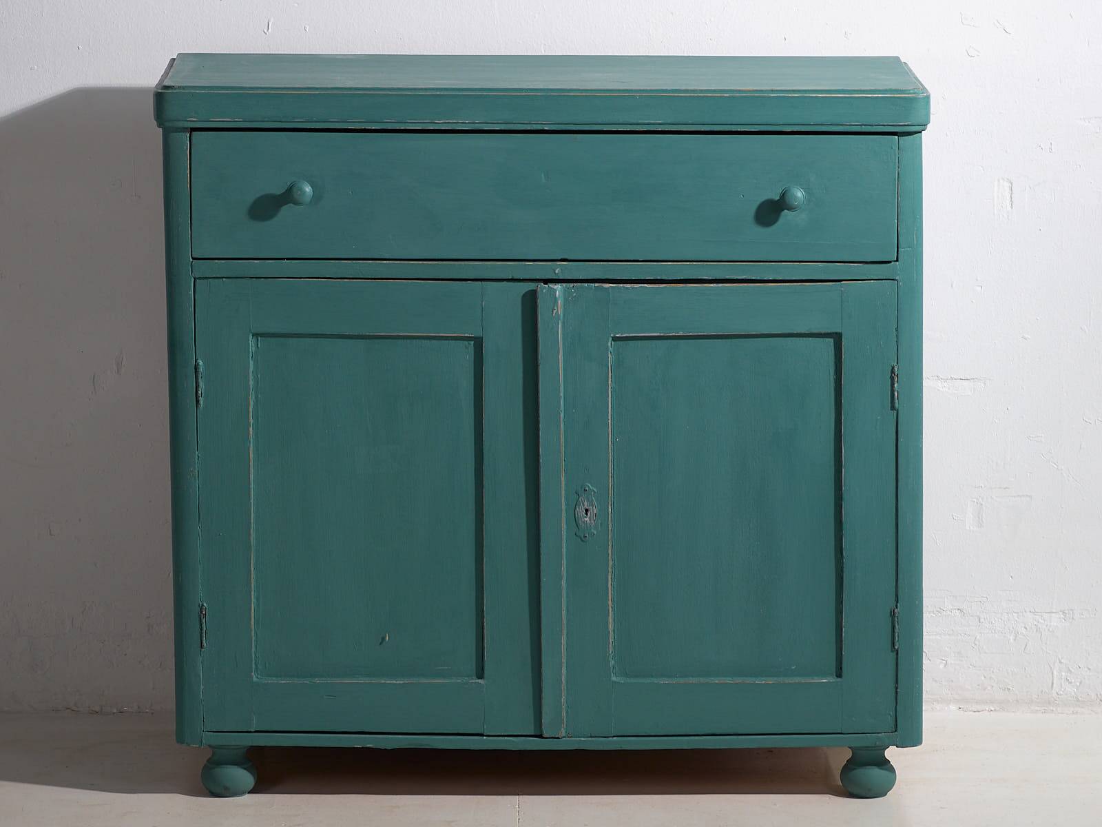 Antique Emerald Green Bedroom Chest of Drawers (c.1920) #4