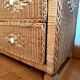 Commode en rotin vintage 1970