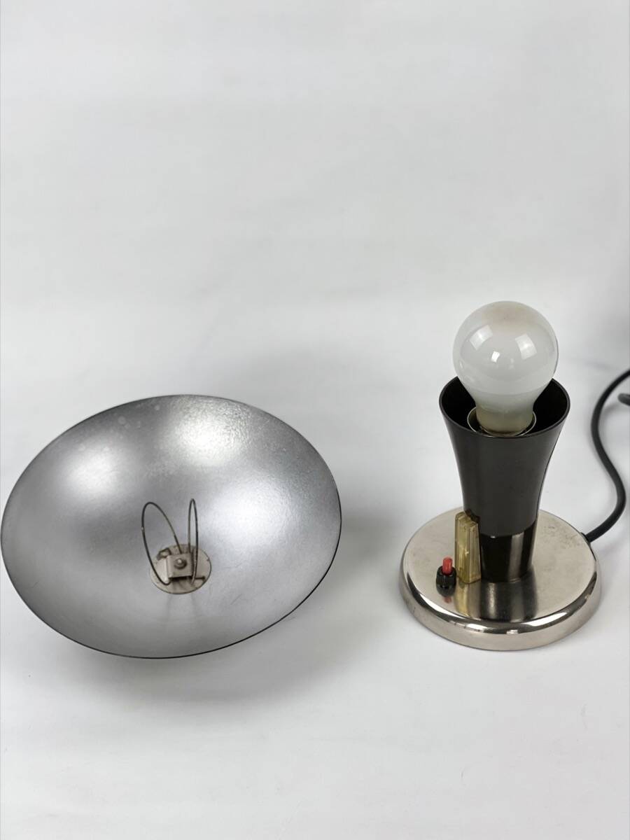 Vintage Bauhaus bedside lamp in brown bakelite and chrome, 1930s