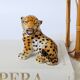 Porcelain leopard statuette, Ronzan, Italy, 1950s