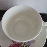3 tasses et 5 sous-tasses vintage Richard Ginori motif sweet pea en ex