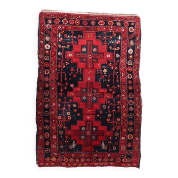 Handmade antique Persian Hamadan rug 142cm x 205cm, 1930s