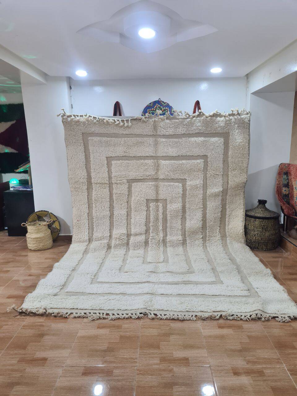 Handmade wool Berber rug 300X200 cm