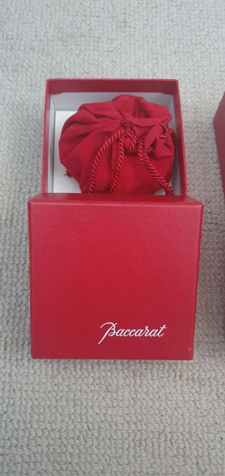 Pair of Baccarat crystal candlesticks, flower/rose model — new condition