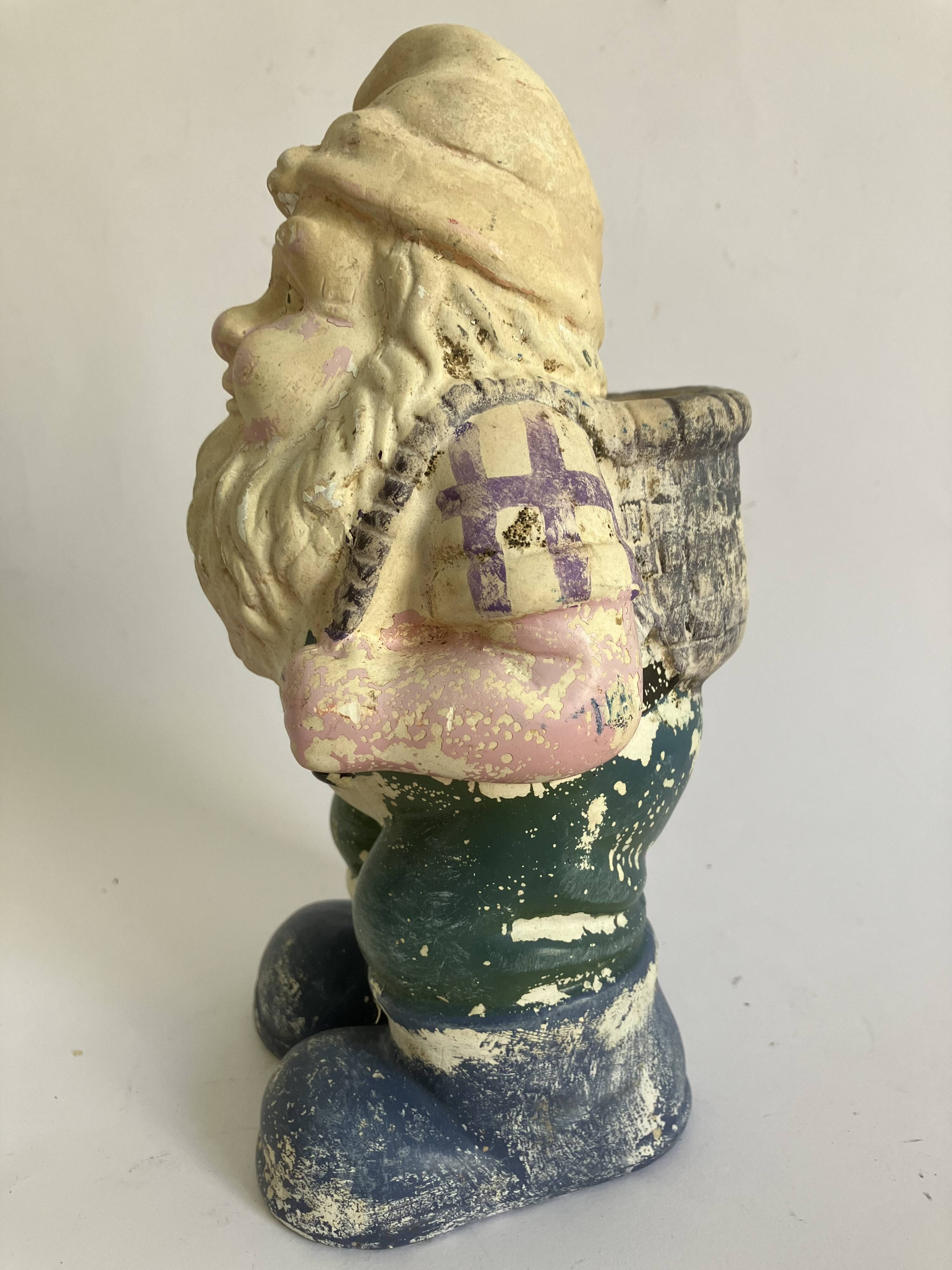 Plaster garden gnome