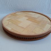 Plateau de service papillon avec sous verres
