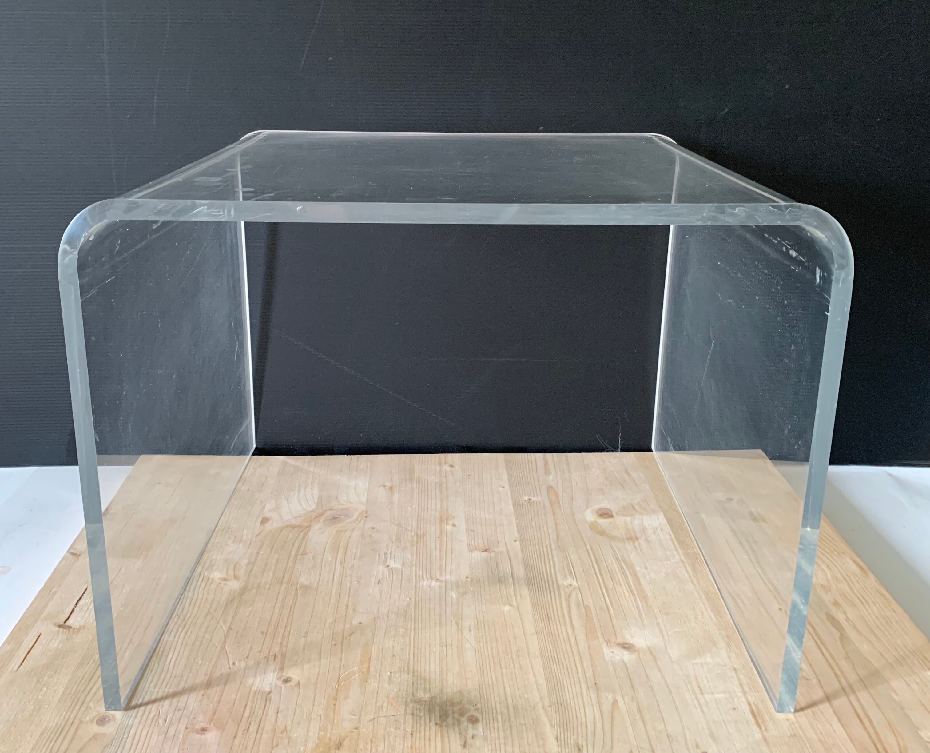 Plexiglass bedside table