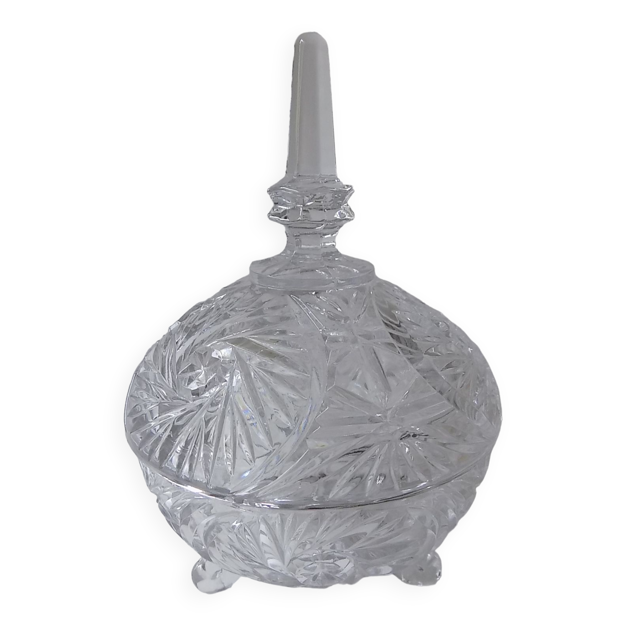 Candy box with crystal lid