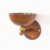 Supports de bougies muraux en cuivre et en laiton vintage