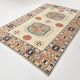 7x10 Blue Cream Oversize Oushak Rug, 203x292Cm