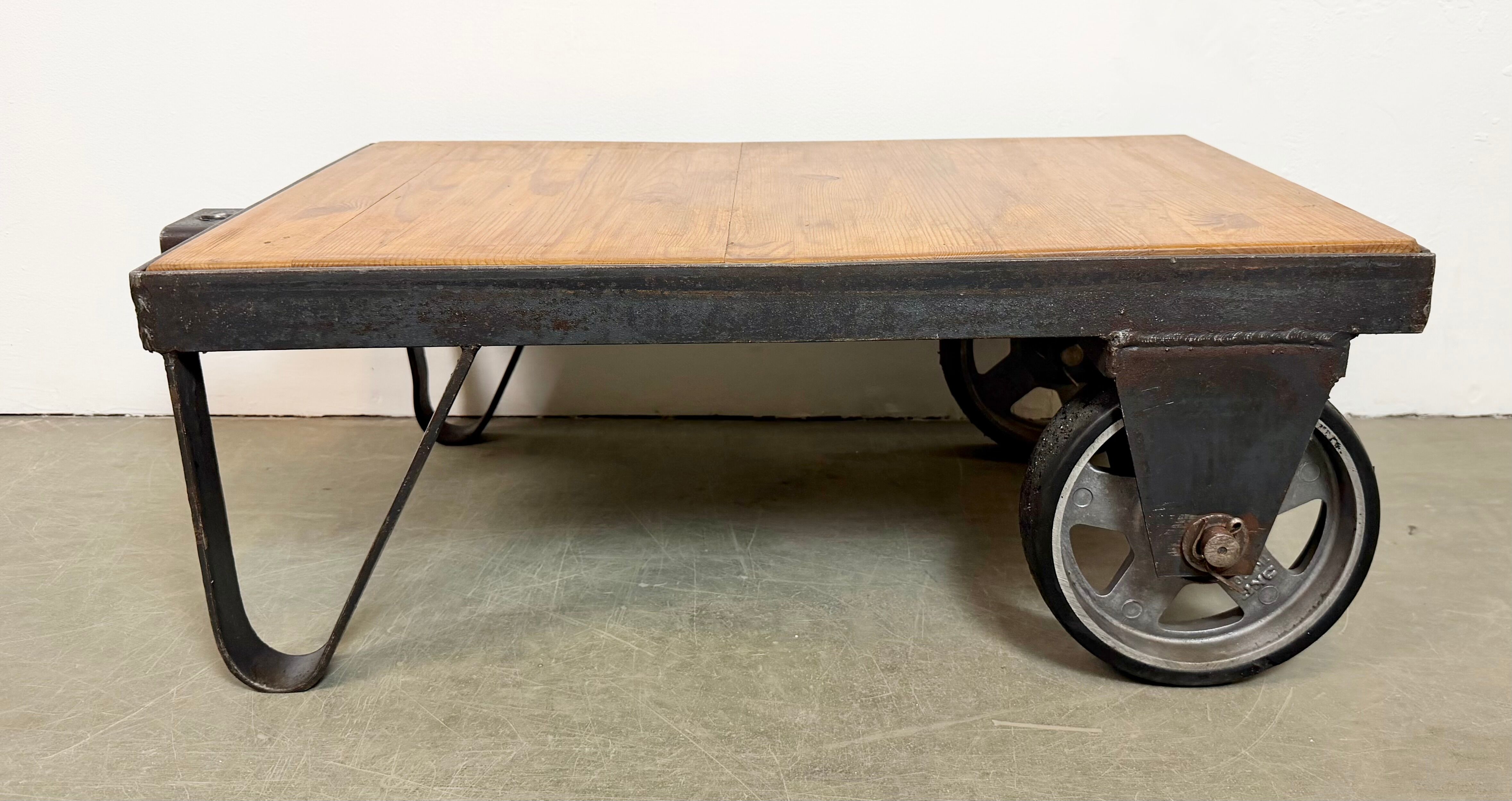 Black Industrial Coffee Table Cart, 1960s