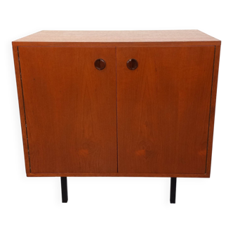 Vintage Scandinavian modernist style storage unit in teak and metal