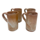 Set of 4 stoneware mugs – 1970s design