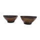 2 bols en verre ambré, Vereco, vintage