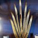 Pair of gold metal foliage spray sconces in the Bagues style - Vintage 70's