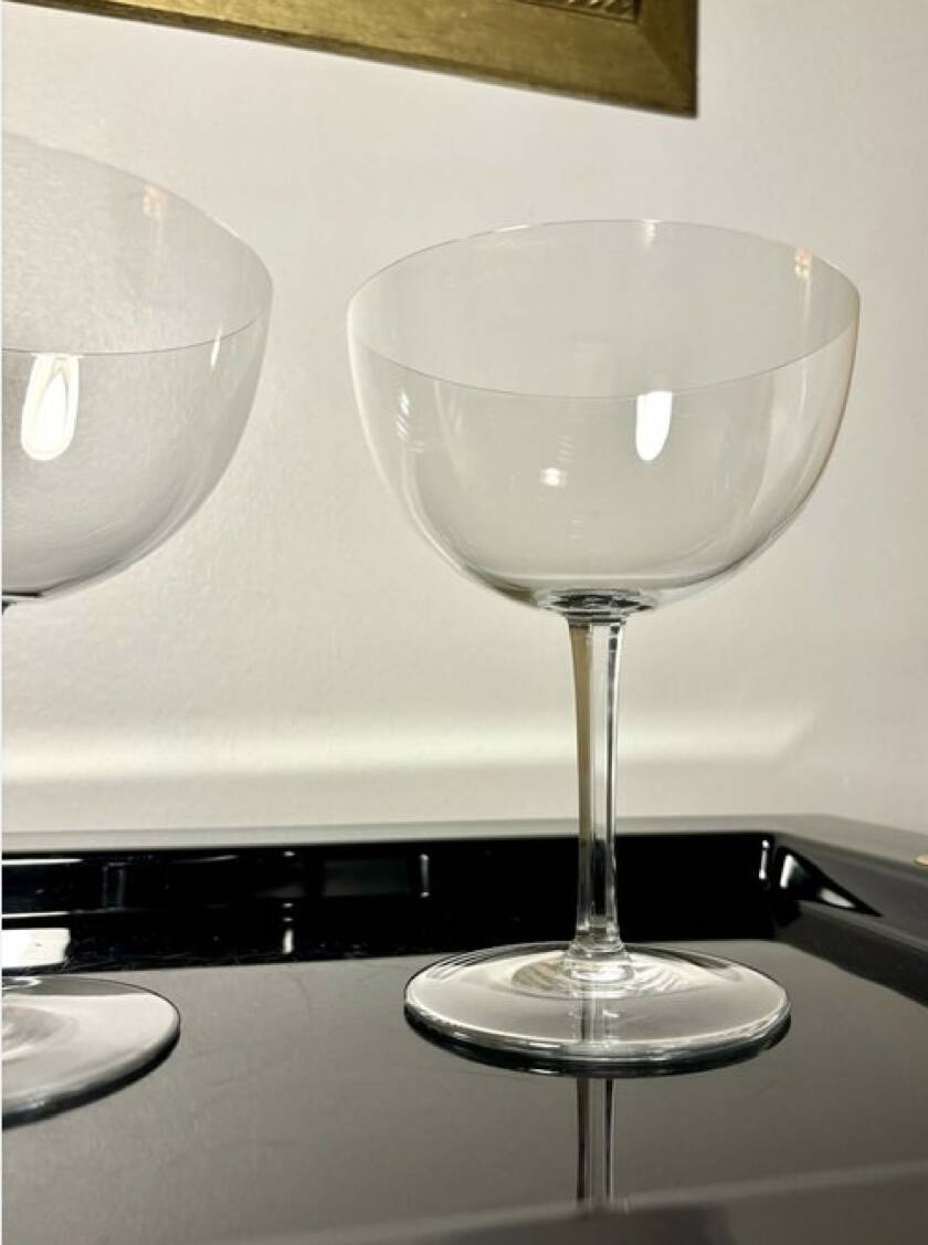 2 tasting champagne glasses Baccarat