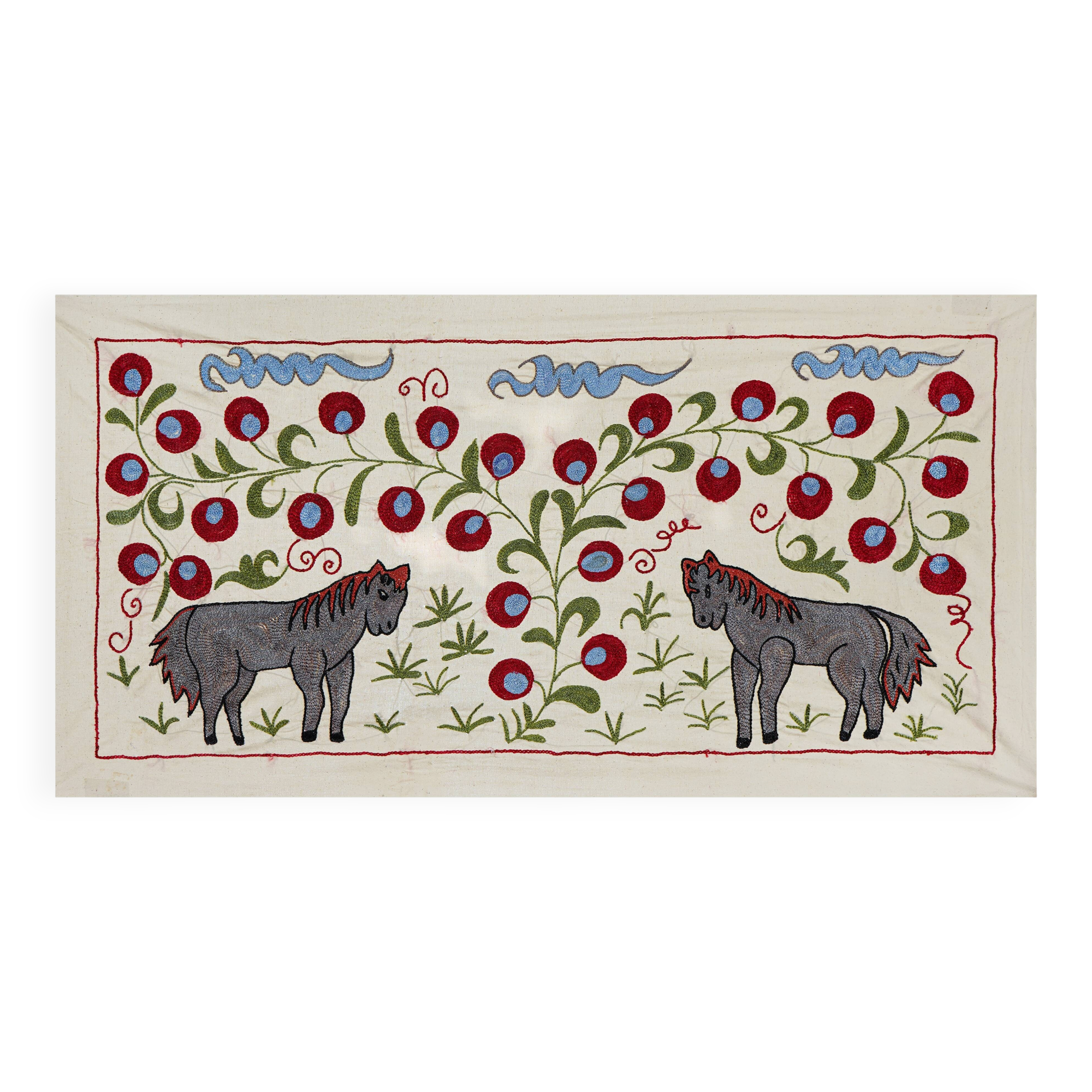 Hand-knotted rug, vintage Turkish rug 50x93 cm