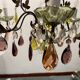 Bronze multicolored Crystal chandelier 1950’s